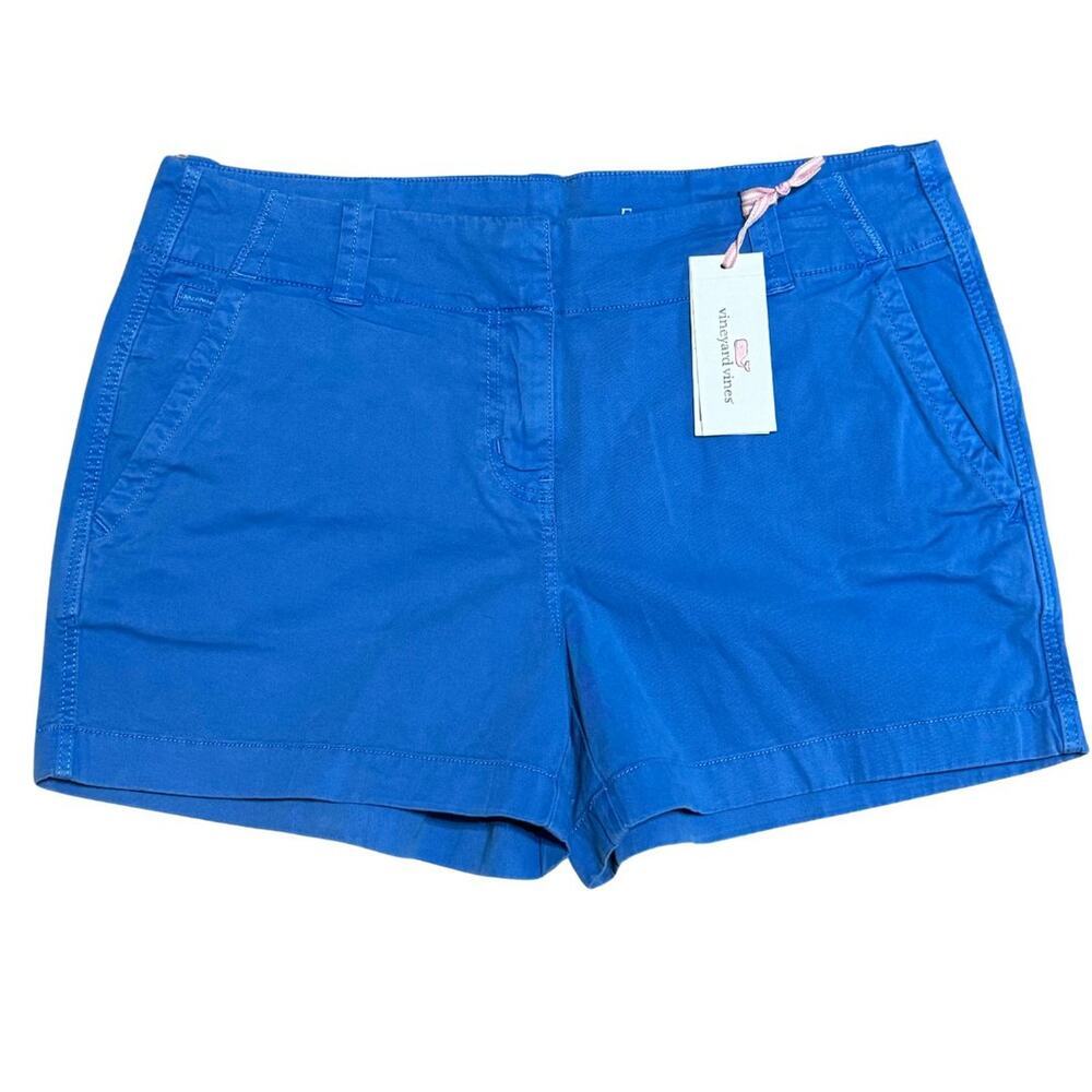 VINEYARD VINES Chino Shorts Womens SIZE 2 Blue 3.5 Inch Stretch Everyday NWT